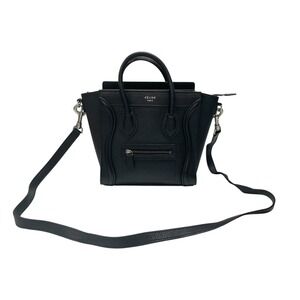Celine Luggage Shopper handbag shoulder bag black leather